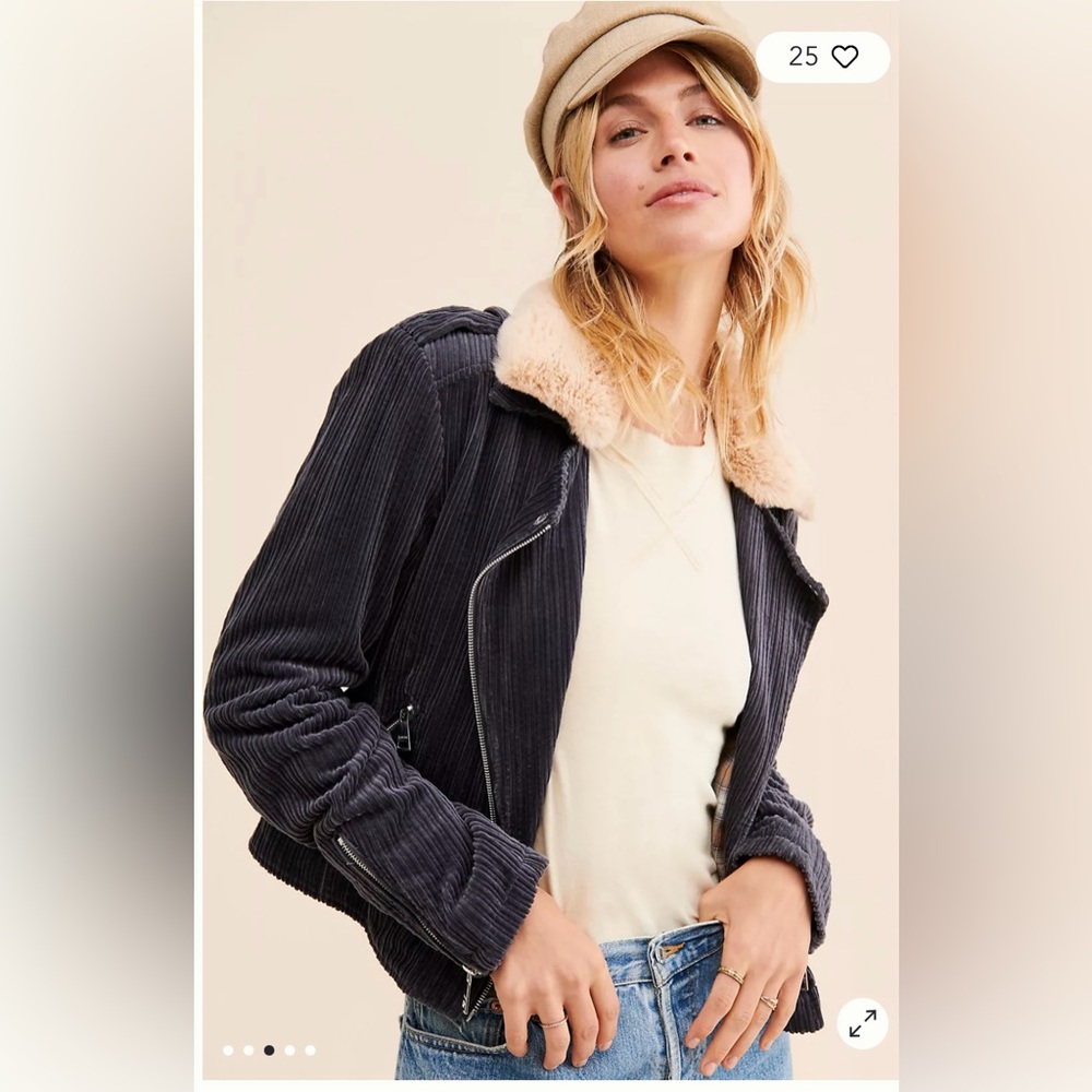Anthropologie Vigoss Cordoroy Moto Jacket XS